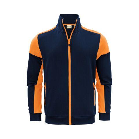 PRINTER PRIME PRIME SWEATSHIRT FULLZIP HOMMES MARINE/ORANGE FLUO - TAILLE S