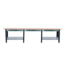 PROREGAL Etabli BUFFALO WOOD avec 3x Tiroir| HxLxP 86,5x300x75cm | Capacité de Charge 1000kg | Anthracite - noir métal PR_RS157-94_0