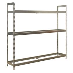 PROREGAL Support à pneus Big METAL SHARK NO.6 | HxLxP 200x150x45cm | Charge du compartiment 300 kg | jusqu'à 18 pneus sur 3 niveaux | Galvanisé - a_0