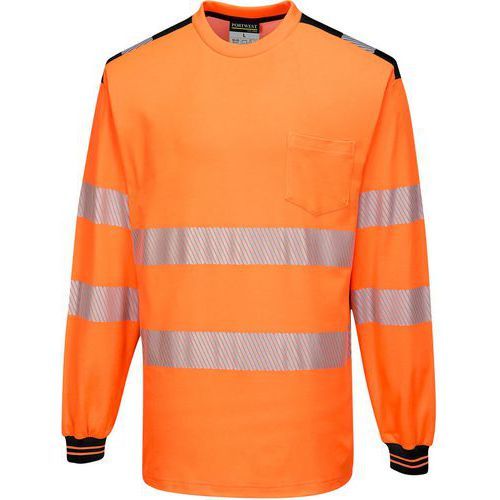 T-SHIRT HAUTE VISIBILITÉ PW3 T185 NOIR/ORANGE XL - PORTWEST