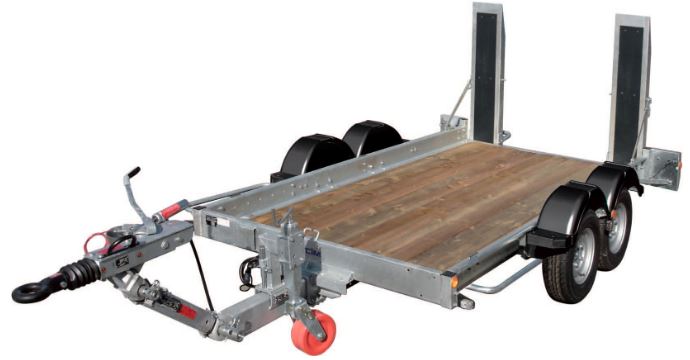 Remorque porte-engin ECIM - PEGD 15 TA 130 AF avec timon compensateur et châssis galvanisé_0