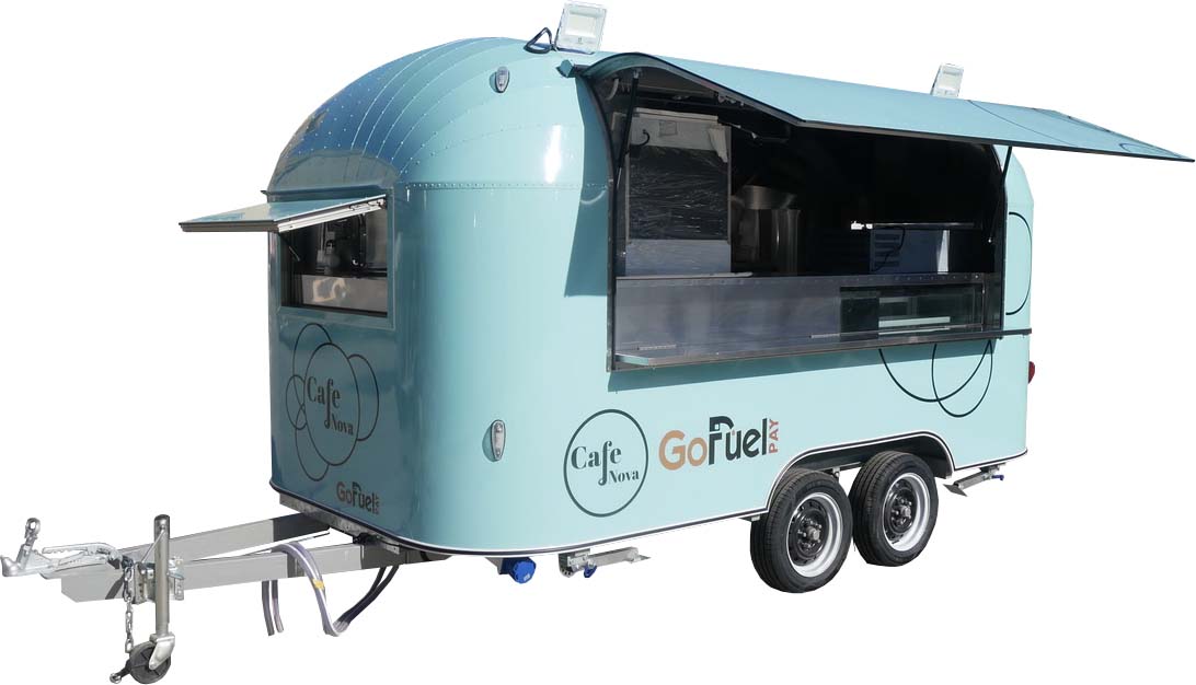 Remorque snack 3m50 couleur au look Airstream, du vintage ultra moderne_0