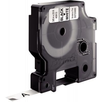 Ruban cassette Dymo 9 mm x 7 m noir et blanc - Compatible modèles D1 et résistances étendues (-30°C à +150°C)_0