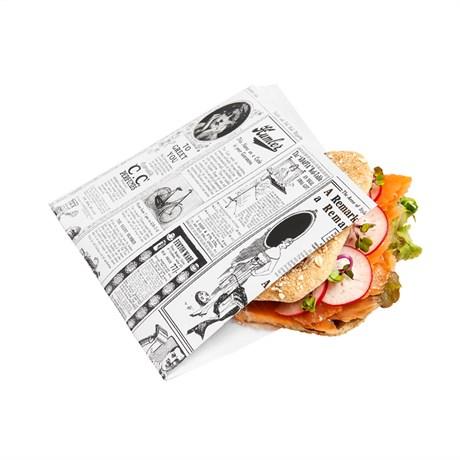 SACHET OUVERT 2 CÔTES TIMES 34 G/M² 16X16.5 CM BLANC INGRAISSABLE (VENDU PAR 500)