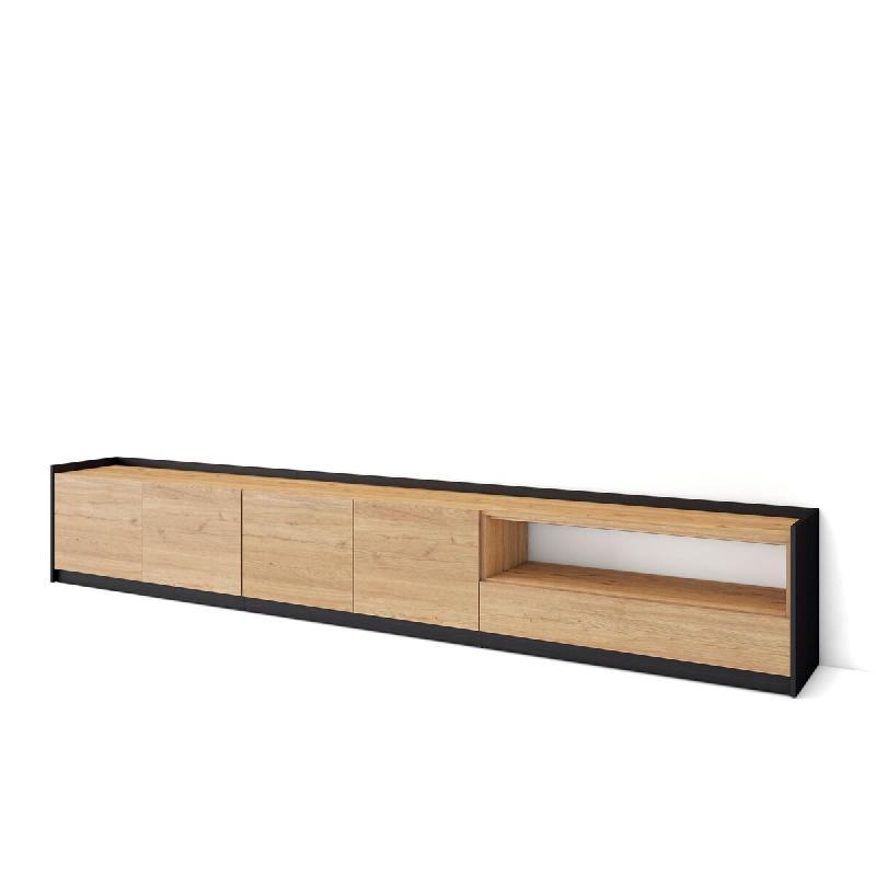 SKRAUT HOME Meuble TV, Banc Télé, 310x50x37 cm, Pour les TV jusqu'à 80