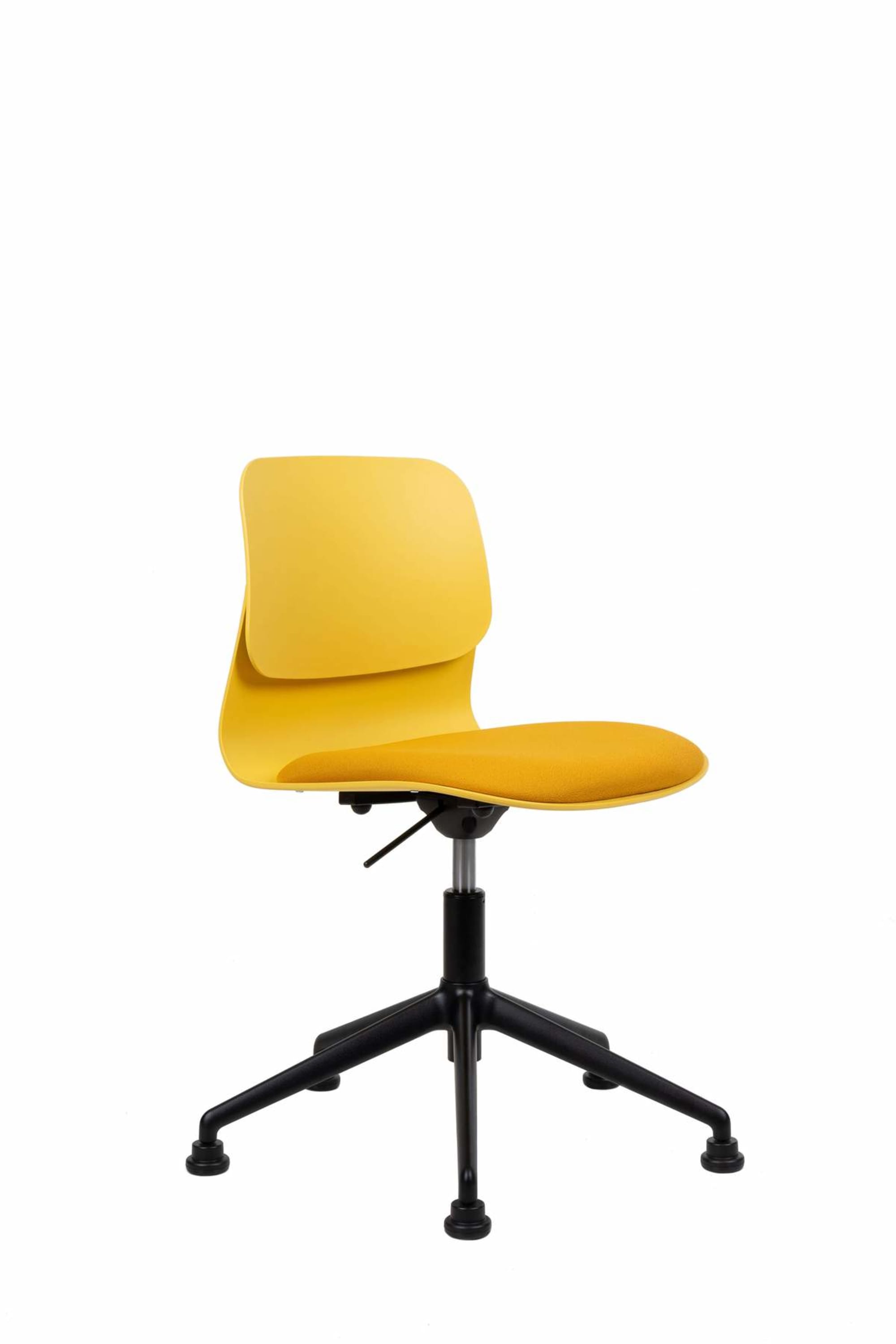 Slean - chaise de bureau design jaune pivotante sur roulettes - h82 x l50 x pr44 cm_0