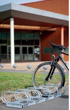 Support vélos 5 places - ECO - acier galvanisé, fixation au sol ou à poser_0