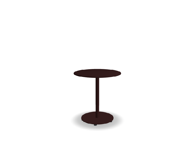 Table de café ronde 70x70 BOLT - bordeaux_0