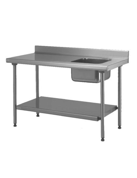 Table du chef inox un bac à droite TOURNUS EQUIPEMENT - Référence : 424 867_0