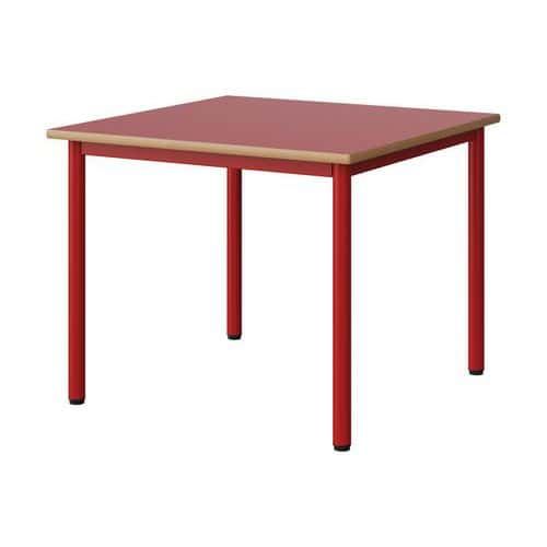 TABLE MALIBU 80X80CM T4 4P STRA ALAISÉ ROUGE U321/ROUGE 3020