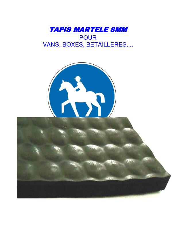 Tapis martelé 8mm pour chevaux_0