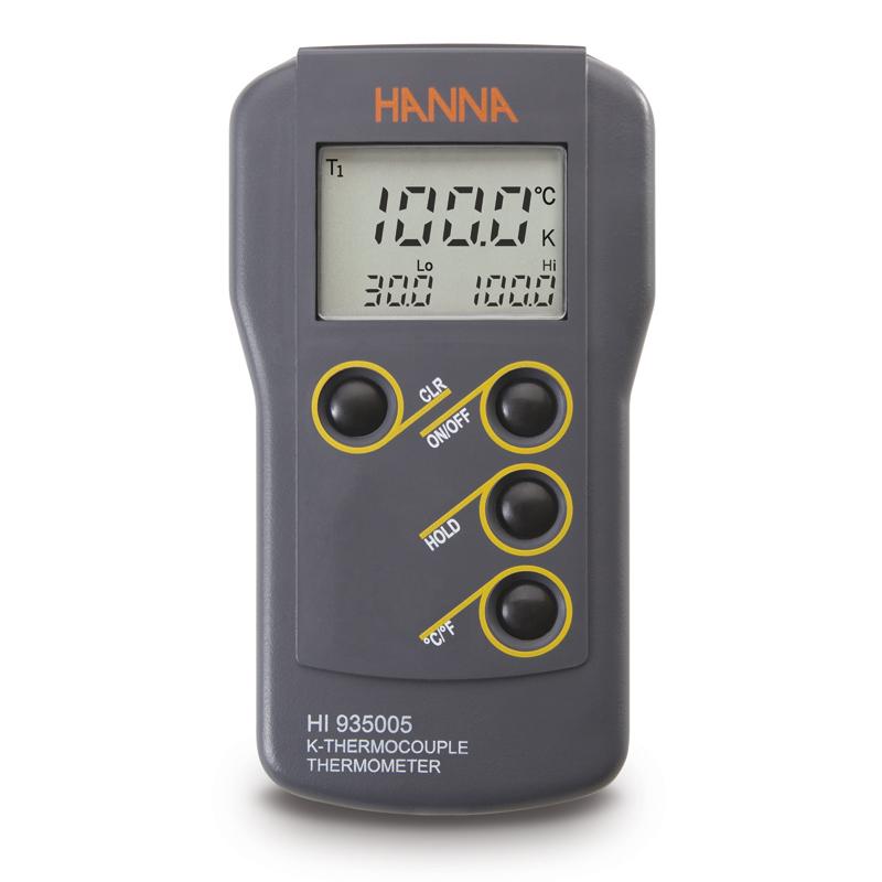 Thermomètre compact étanche à thermocouple type K °C/°F, min/max, HOLD, coffret - HI935005_0