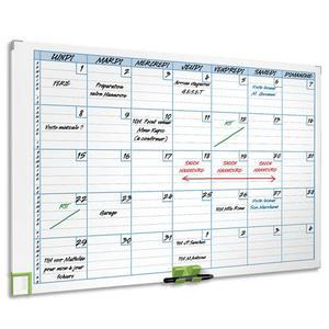 Nobo planning magnétique mensuel Performance 3048101 - surface quadrillée effaçable à sec - 90 x 60 cm_0