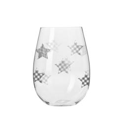 Verres avec décor étoiles de Noël argentées - 50 cl  X 6   Everyverre - V-STARS-ARG_0