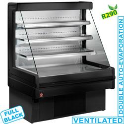 Vitrine mural mandy plus libre service réfrigéré noire ventilé dim. 1500x750xh1290 - MN15B-B5/R2_0