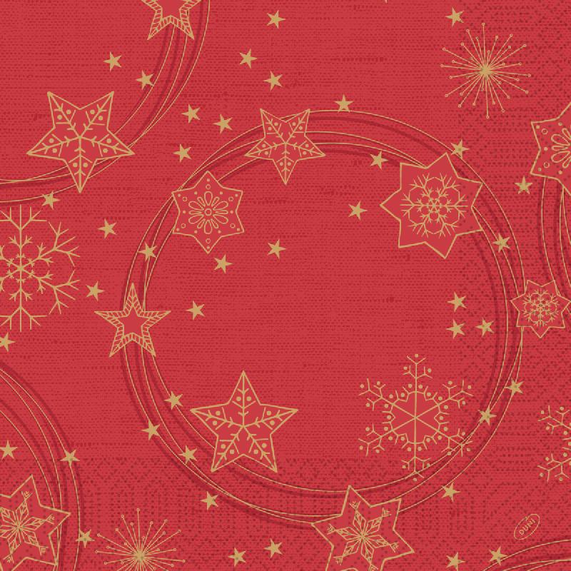 SERVIETTE ROUGE OUATE DE CELLULOSE 40X40 CM STAR SHINE ROUGE DUNI (250 PIÈCES)