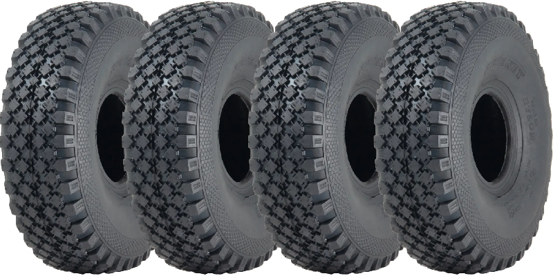 4.00x4 Journey 6-ply Block Tyre Tube Type 160kgs 60 PSI Airport Tug (Set of 4)_0