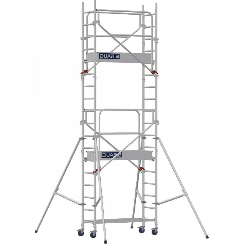 Échafaudage roulant aluminium DOCKER Mini - Hauteur de travail : 5,60 m - DUARIB - 7014041_0