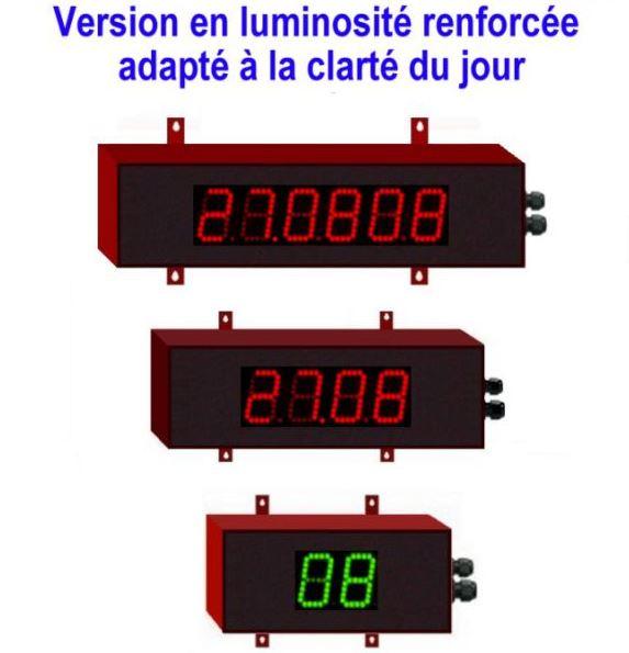 Afficheur numérique géant LS06 - Digits 6 cm - Tri couleurs ou mono couleurs - Intérieur/Extérieur - IP55_0