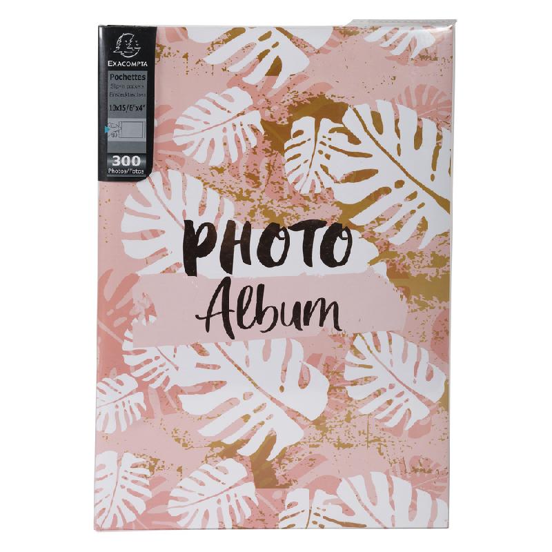ALBUM PHOTOS À POCHETTES 300 PHOTOS 10X15CM PASTEL TROPIC - FORMAT 22 ,5X32,5CM - VISUEL - LOT DE 2