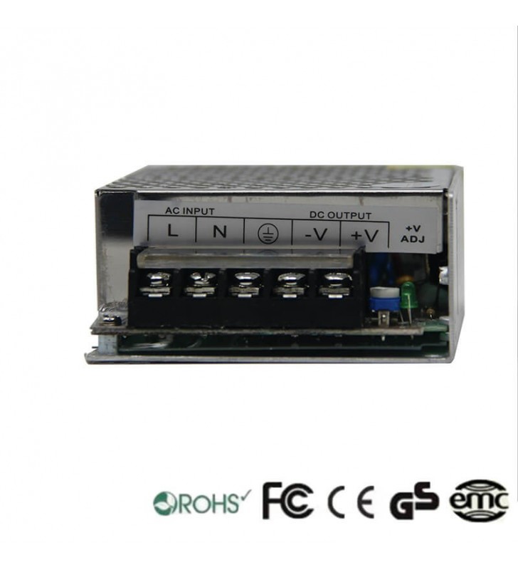 Alimentation 12V continu - 60W - 5A TECMO - Structure aluminium - Référence 12V60W_0