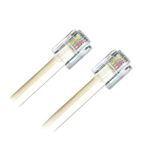Apm - Câble ADSL RJ11 mâle/mâle - Blanc - 5m_0