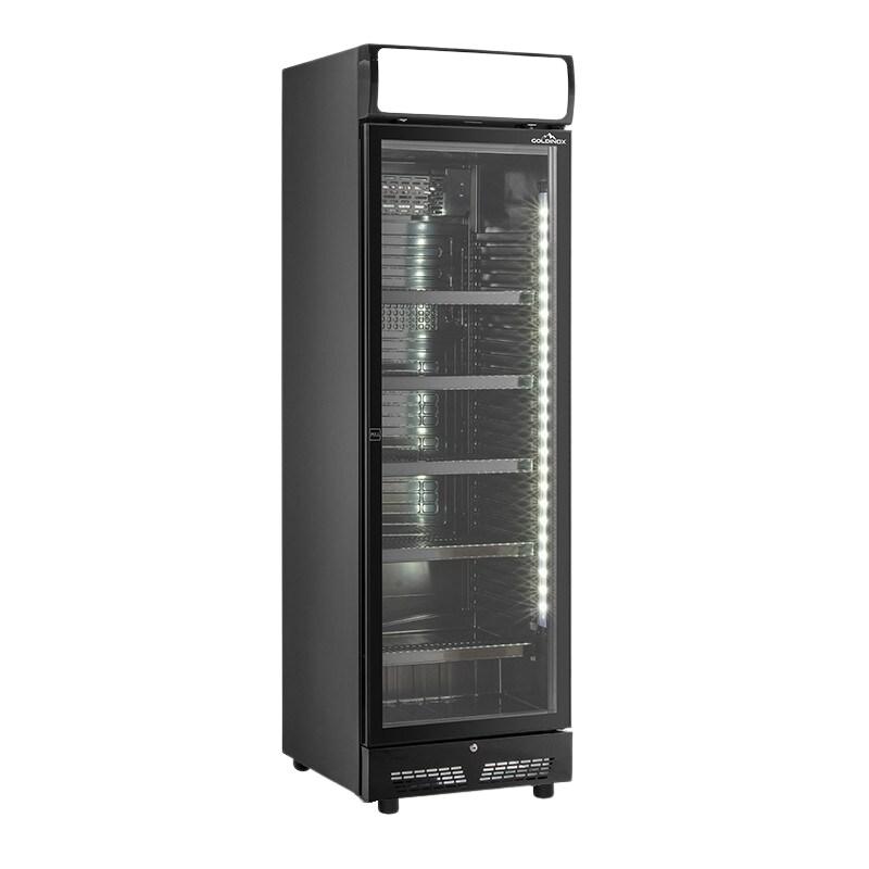 Armoire à boissons 380 Litres avec roulettes à l'arrière Full Black PREMIUM - GOLDINOX - inox 3701770829637_0
