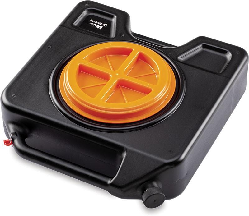 Bac de vidange PE 14 litres - Pour acides, produits chimiques, huiles et hydrocarbures - CEMO - 11973_0