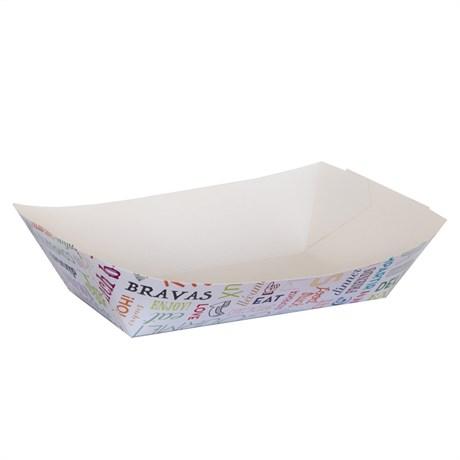 BARQUETTE 2400 G PAROLE 17X9.5X6.5 CM CARTON BLANC (VENDU PAR 100)