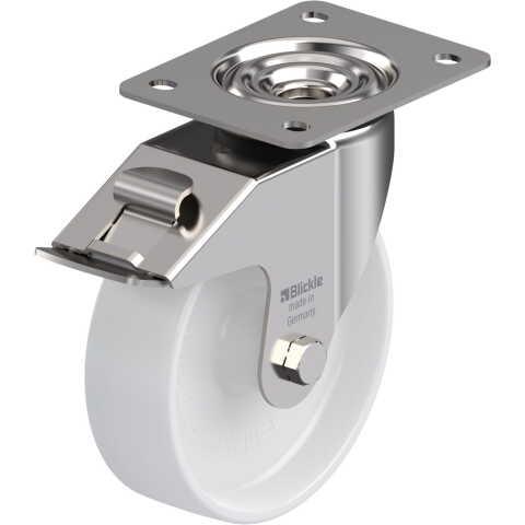 BLICKLE - ROULETTE PIVOTANTE À FREIN Ø 160MM BANDAGE POLYAMIDE PA 6.6 300KG - LEX-PO 160G-FI