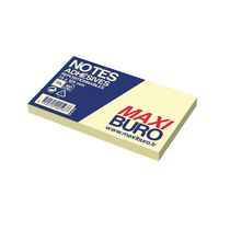 BLOC 100 NOTES REPOSITIONNABLES JAUNES MAXIBURO FORMAT 75X125 MM - LOT DE 12