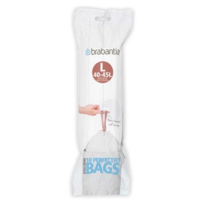 BRABANTIA Sacs poubelle plastique   - 45 L  - Blanc  - Rouleau de 10_0