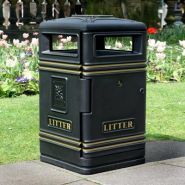 Poubelle publique Brunel - Glasdon - 100 litres - Matériaux Duracore dur_0