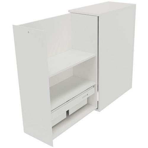 CAISSON OUVERTURE GAUCHE 3 TAB. H115XL40XP45 CM BLANC - CLEN