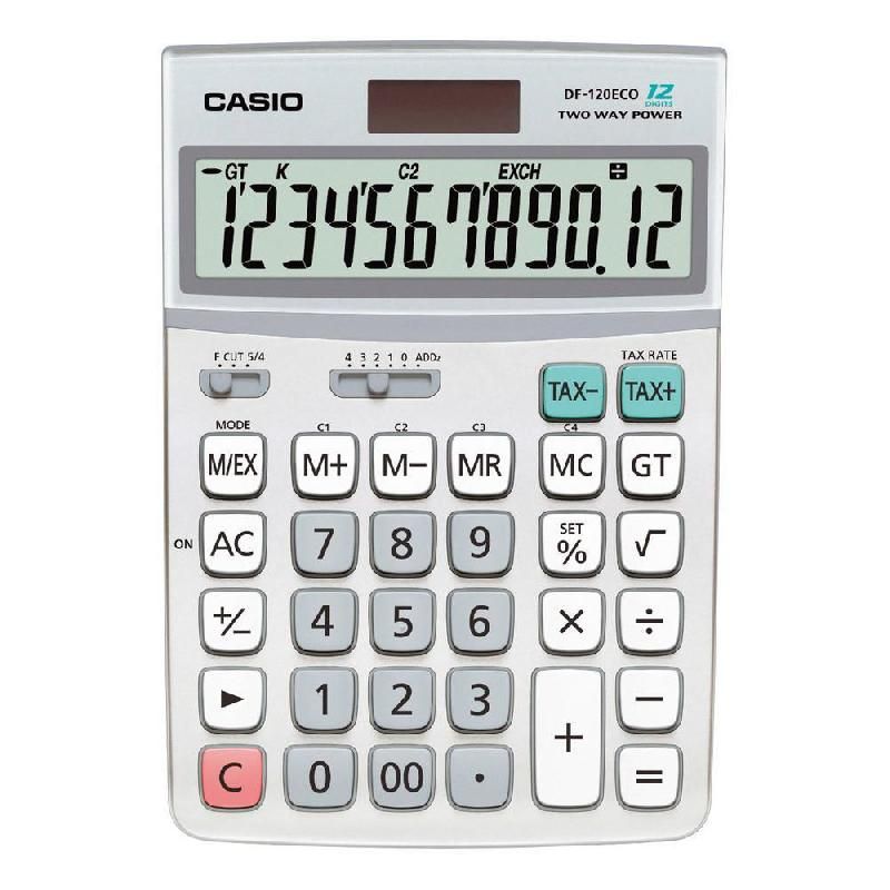 CASIO CALCULATRICE DE BUREAU CASIO DF-120ECO - 12 CHIFFRES