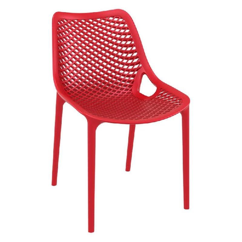 Chaise empilable d'extérieur en polypropylène Air coloris rouge par 4_0