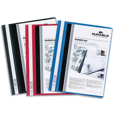 CHEMISE DE PRESENTATION PERSONNALISABLE A LAMELLES DURAPLUS  - 24 X 31 CM - COLORIS ASSORTIS - LOT DE 25