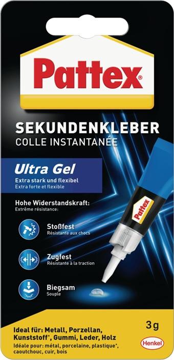 Colle instantanée Ultra Gel 3 g incolore tube PATTEX_0