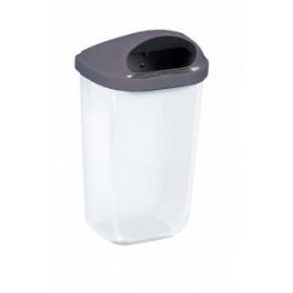 Corbeille Xerios translucide 50 litres - Plastique polyéthilène ignifuge, anti UV_0