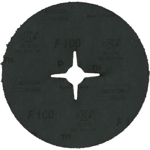 DISQUE FIBRE F100 Ø180X22MM GRAIN 36 - NORTON