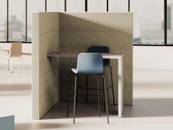 Espace de pause confidentiel Sand Nowystyl avec table haute intégrée_0