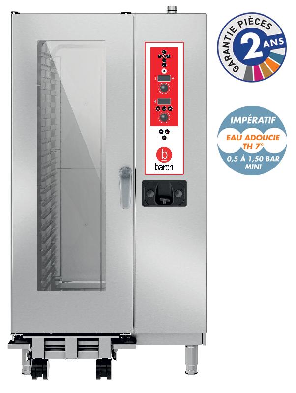 Four mixte électrique à injection de vapeur - 20 niveaux GN 1/1 - Version S - Baron OPVES201 avec recettes pré-mémorisées et technologies avancées_0