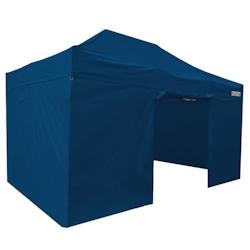 FRANCE BARNUMS Tente pliante 3x4,5m pack côtés - 4 murs - acier 45mm/polyester 380g Norme M2 - bleu - FRANCE-BARNUMS - bleu acier 731_0