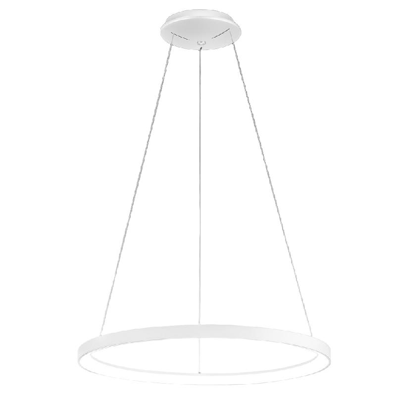 Gea Luce Lampe À Suspension Krizia S/G 3000K 60W 4800Lm En Aluminium Blanc Satiné, Led Dimmable, Design Moderne - Gealuce - blanc KRIZIA S/G 3000K -_0