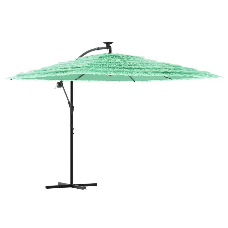 Helloshop26 - Parasol de jardin carré avec mât en acier 269 x 269 x 235 cm ouverture facile style contemporain en polyester vert 02_0056380 - vert a_0