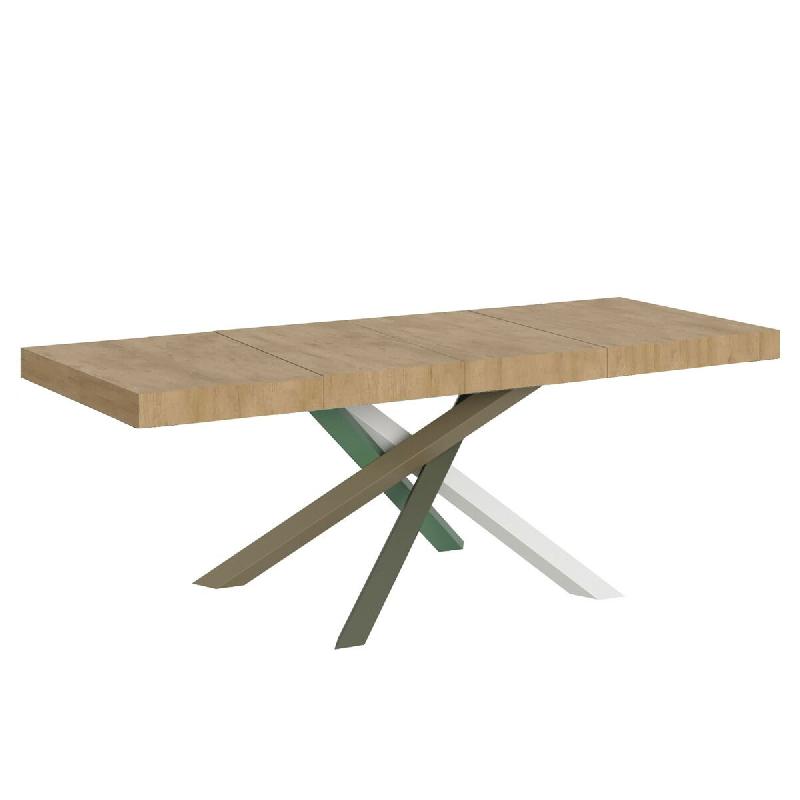 Itamoby Table Extensible 200/460X90 Cm Volantis Premium Chêne Naturel Pieds Multicolores 4/A - marron VE200PRE4A460-QN_0