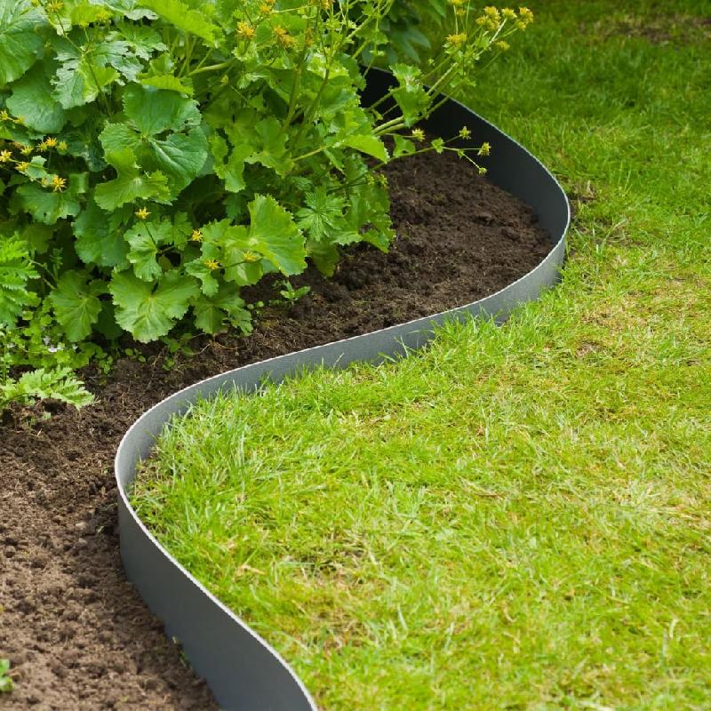 Nature bordure de jardin 15 cm x 40 m 3 mm gris 442631_0