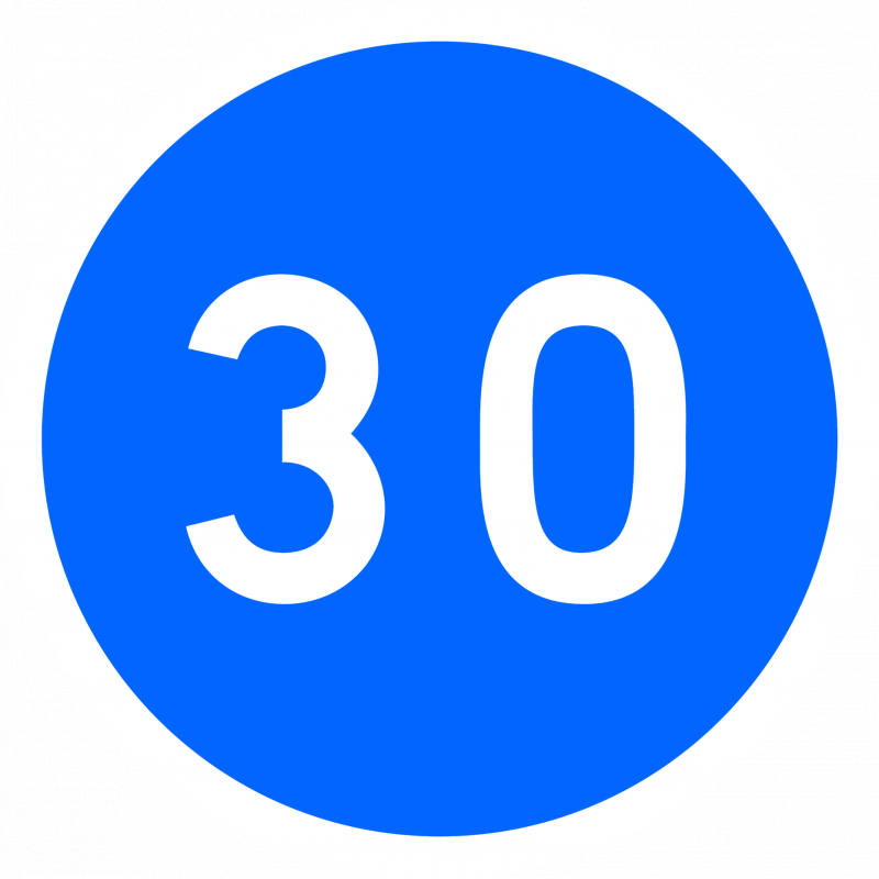 Panneau B25 - Vitesse minimale obligatoire - WP Signalisation - Gamme Innov_0