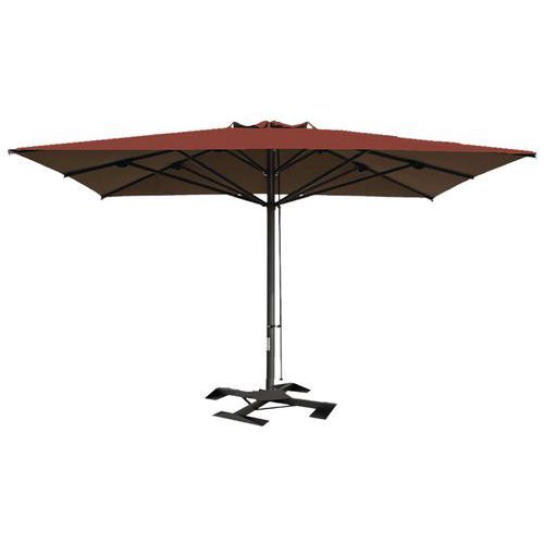 PARASOL CAPRI DARK 5 X 6 M SANS VOLANT - TOILE TERRACOTTA - SCOLARO