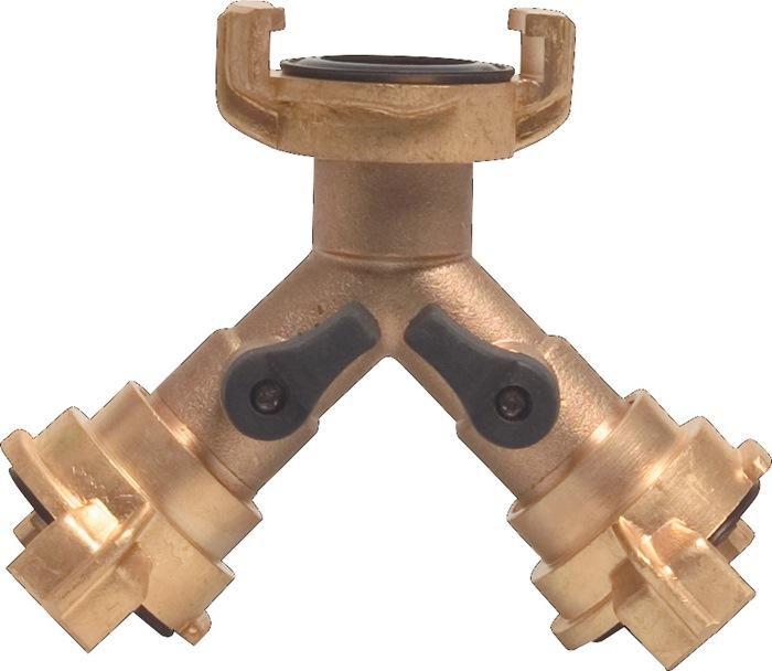 Pièce en Y de raccord rapide laiton taille du tuyau 9,5-38 mm fermeture du robinet MEGA_0